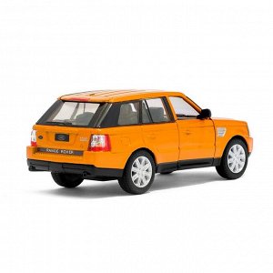 Машина металлическая Range Rover Sport, 1:38, открываются двери, инерция, цвет оранжевый