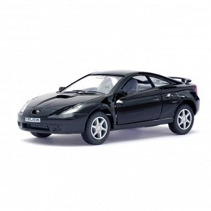 Машина металлическая Toyota Celica, 1:34, открываются двери, инерция, цвет чёрный