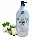 Гель для душа натуральный с ароматом хлопка Shower Mate Clean Cotton 1200г