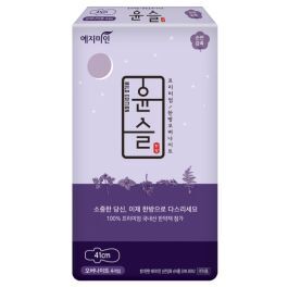 Ночные гигиенические прокладки "Yejimiin Overnight Cotton Touch Herb" премиум класса с усиленным впитывающим слоем, поверхностью из хлопка и натуральными экстрактами трав
