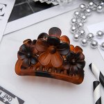 Краб для волос &quot;Матовый&quot; три цветка, 6 см, микс