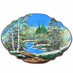 Панно с рисунком из камня, весна &quot;облако&quot; 50*37см, 1125г