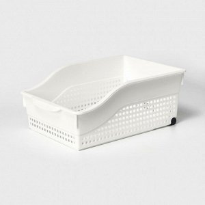 Контейнер для хранения хозяйственный «Лофт», 31x21x12,5 см, на колёсах, белый