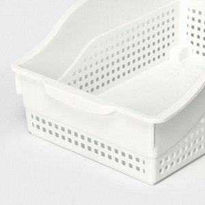 Контейнер для хранения хозяйственный «Лофт», 31x21x12,5 см, на колёсах, белый