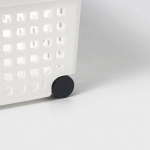 Контейнер для хранения хозяйственный «Лофт», 31x21x12,5 см, на колёсах, белый