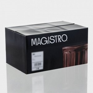 Набор стаканов Magistro «Ла-Манш», 350 мл, 8x12.5 см, 6 шт., стекло, розовый