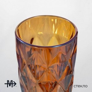 Набор стаканов Magistro «Круиз», 350 мл, 8*12,5 см, 6 шт, стекло, цвет янтарный