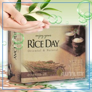 LION Туалетное мыло с рисовыми отрубями «RICE DAY»