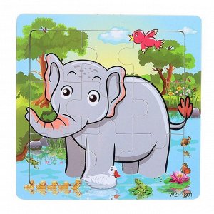 Пазл малый "Слон", 9 элементов