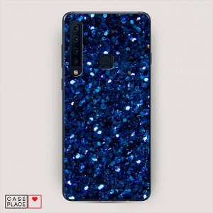 Cиликоновый чехол Синие блестки рисунок на Samsung Galaxy A9 2018
