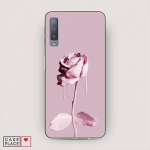 Cиликоновый чехол Роза в краске на Samsung Galaxy A7 2018