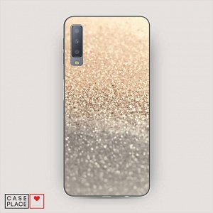 Cиликоновый чехол Песок золотой рисунок на Samsung Galaxy A7 2018