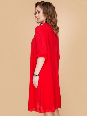 Платье Шарлотта (рубин, с поясом)