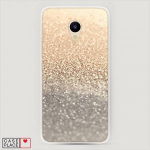 Силиконовый чехол Песок золотой рисунок на Meizu M5с