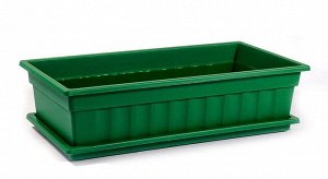 Ящик Домашняя грядка 430х220х115 (1/7) темно-зеленый с поддоном