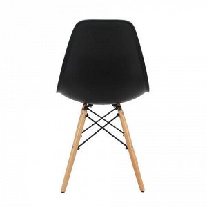 Стулья BRABIX "Eames CF-010", КОМПЛЕКТ 4 шт., пластик черный, опоры дерево/металл, 532631, 2033A