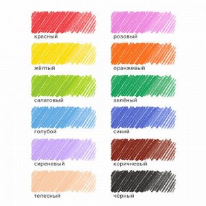 Карандаши цветные MAPED "COLOR PEP'S Black Monster", 12 цветов, трехгранные, 862612