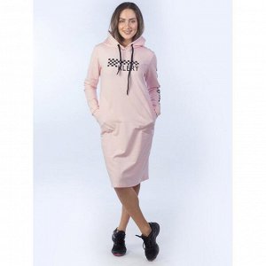Платье из футера  ФП1357П6 розовое