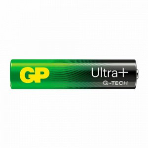 Батарейки КОМПЛЕКТ 4 шт., GP Ultra Plus G-Tech, AA (LR6), алкалиновые, пальчиковые, 15AUPA21-2CRSB4
