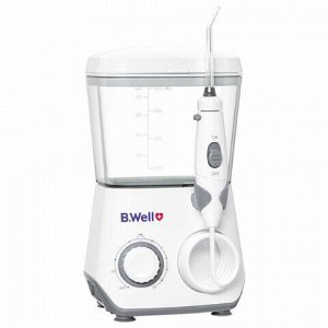 Ирригатор для полости рта (НДС 10%) B.WELL WI-933, стационарный, емкость резерв 0,8 л, 8 насадок, белый