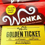 Шоколад Wonka в красной классической обертке + Золотой билет