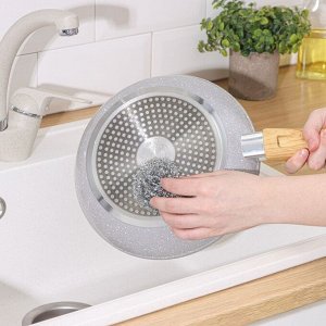 Губка для посуды Доляна, металлическая, спираль, 7?7?3,5 см