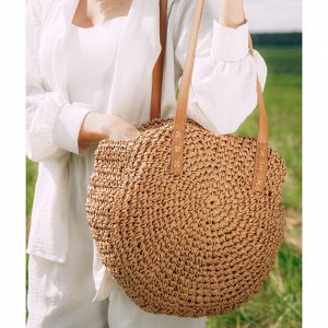 Сумка женская SL Home, ручное плетение, хлопок, длина ручек 30 см, 45x43 см