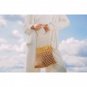 Сумка женская SL Home, ручное плетение, хлопок, кольцо 14.5 см, 30x45 см
