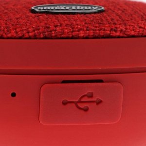 Портативная колонка SmartBuy PIXEL, Bluetooth, MP3-плеер, FM-радио, 3 Вт, красная