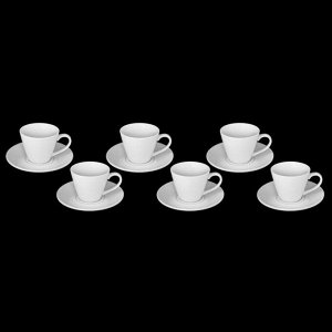 Набор чайный на 6 персон, 12 предметов: 6 чашек 180 мл, 6 блюдец