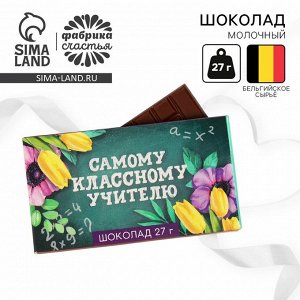 Шоколад молочный «Самому классному учителю»: 27 г