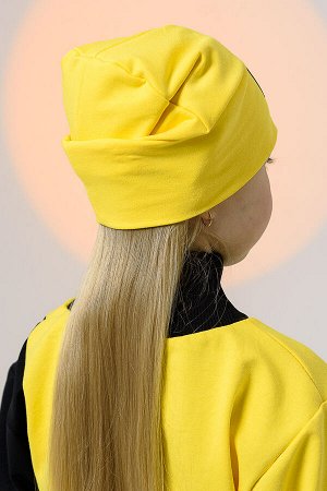 Шапка Варианты расцветки: желто-горчичный, желтый, черный
Ткань:  футер с лайкрой 2-х нитка, Состав: 72% х/б 20% ПЭ 8% эластан
Шапочка подойдет для девочки и мальчика. Модель двухслойная (двойная), ст