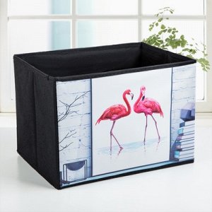 Короб для хранения 26х26х25 см "Фламинго"