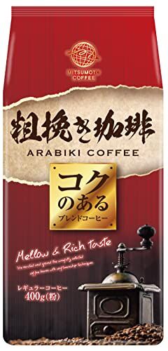 Кофе крупномолотый купажиров MitsuMotoCoffee "ARABIKI" насыщенный вкус (красн пачка) м/у 400г