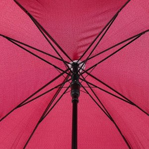 Зонт - трость полуавтоматический «Однотонный», 8 спиц, R = 52 см, цвет бордовый