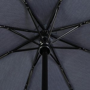 Зонт автоматический «Квадрат», 3 сложения, 8 спиц, R = 52 см, цвет чёрный