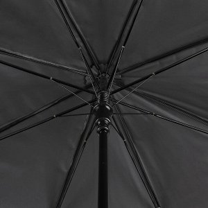 Зонт полуавтоматический «Однотонный», 8 спиц, R = 49 см, цвет чёрный
