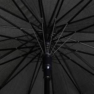 Зонт полуавтоматический, 16 спиц, R = 60 см, цвет чёрный