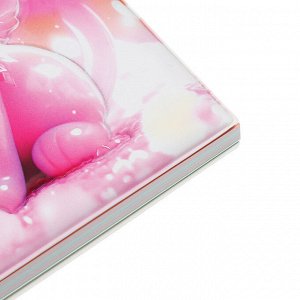 Записная книжка подарочная на гребне 80л,линия, цветной блок,обложка ПВХ 3D Кошка(17,6х13,5см) 105