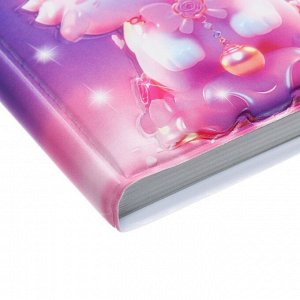 Записная книжка подарочная 96л,линия, цветной блок,обложка ПВХ 3D Кошка (9,5х10,5см)