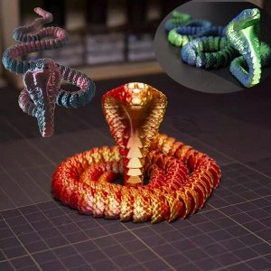 3d игрушка антистресс "Змея 2025", шарнирная. 9046651