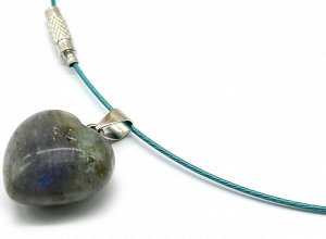 Чокер для кулонов и подвесок из полимера цв.бирюзовый, 44см