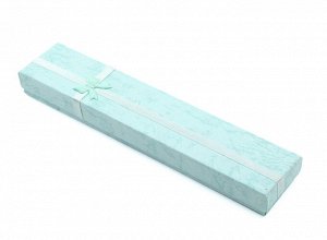 Коробочка подарочная для украшений 210*40*20мм, с бантом, цв.бирюзовый.