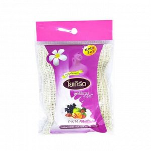 Спа-мыло в мочалке "Фруктовый йогурт" Panatip Top Yoghurt & Fruit Spa Herb Soap with Loofah Bag