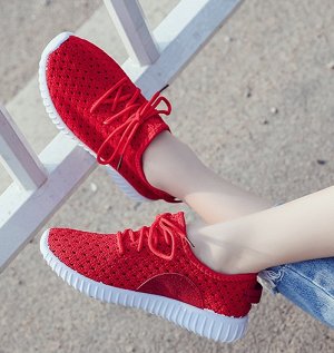 Летние кроссовки, красный