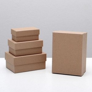 Набор коробок 4 в 1 «Крафт однотонный», 15x11x7 - 9x5x4 см