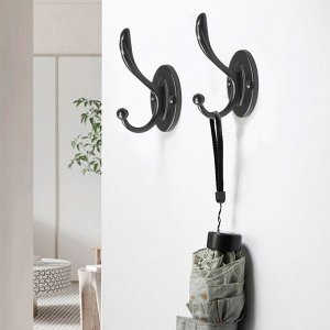 Крючок мебельный CAPPIO LOVE, двухрожковый, цвет черный