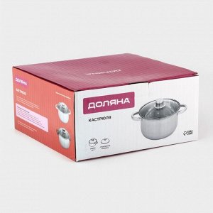 Кастрюля Доляна «Классика», 1.5 л, d=17.5 см, с крышкой, капсульное дно, нержавеющая сталь