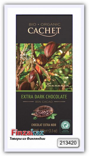 Горький шоколад 85% Cachet Organi (органический продукт) 100 гр
