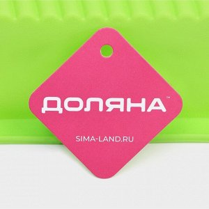 Форма для выпечки Доляна «Хлеб. Полосы», силикон, 27.5x13.5x7 см, внутр.размер 23.5x11x7 см, зелёная